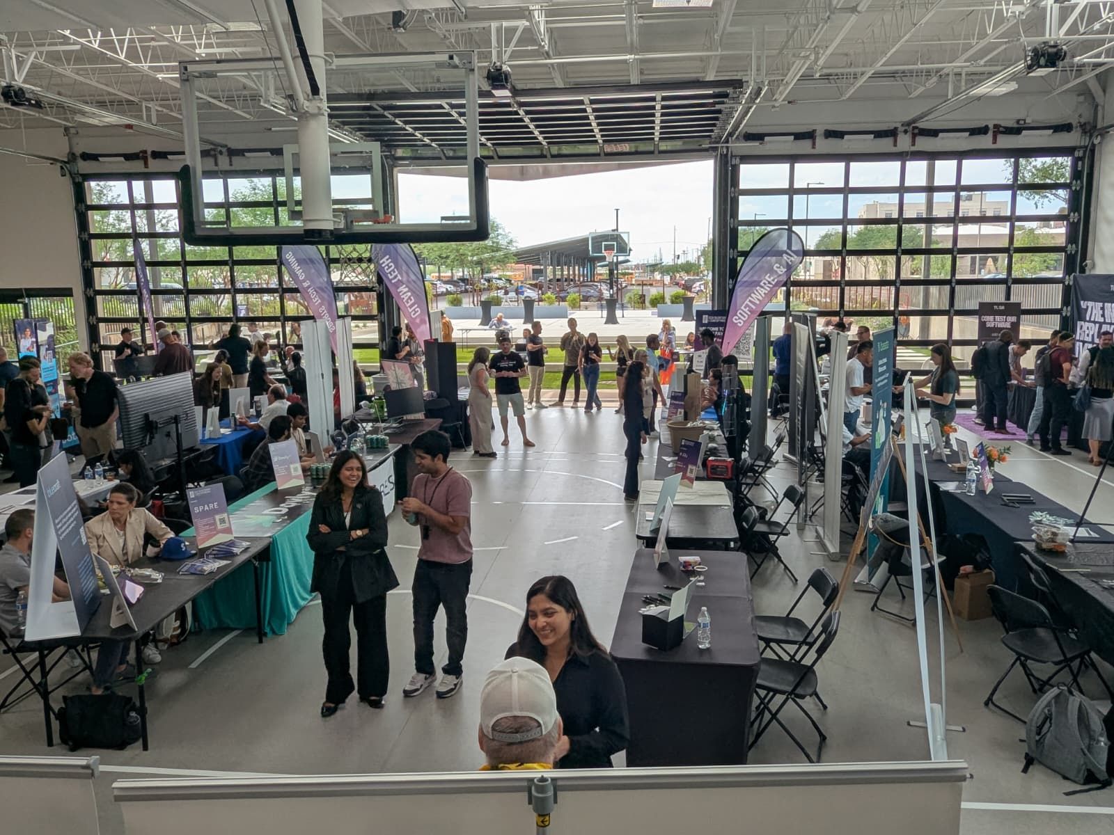Startup Pavilion and event floor context