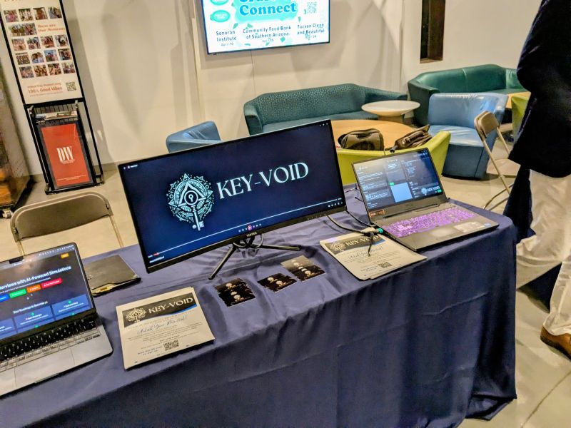 KeyVoid demo booth and product display